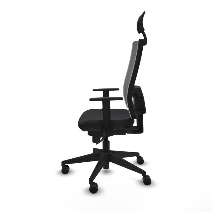 PIQUERAS Y CRESPO Silla de oficina Horna con mecanismo Sincro, Gris y Negro