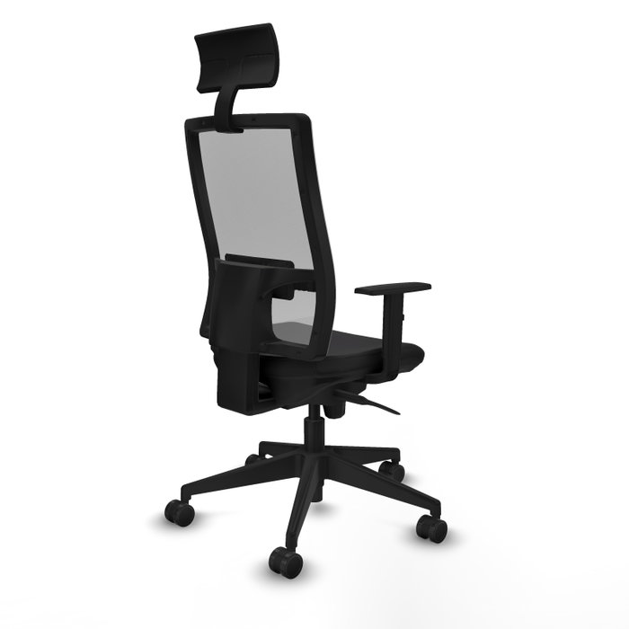 PIQUERAS Y CRESPO Silla de oficina Horna con mecanismo Sincro, Gris y Negro