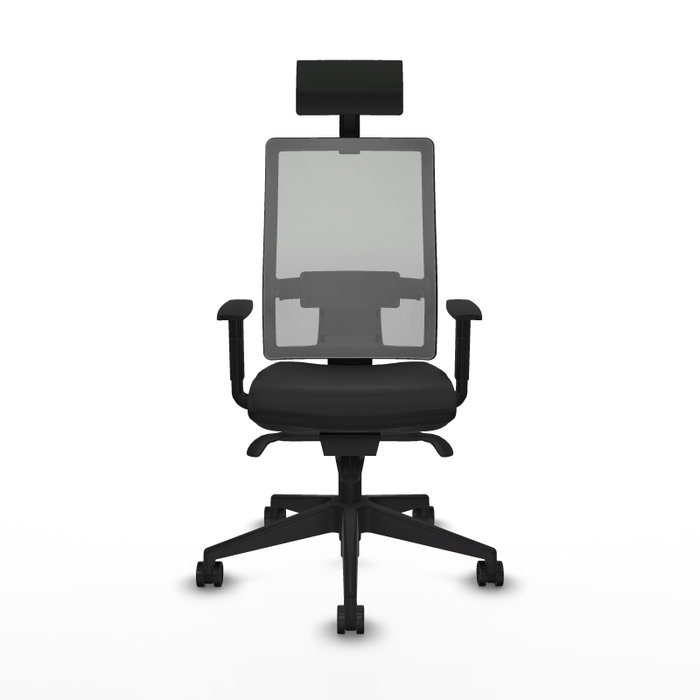 PIQUERAS Y CRESPO Silla de oficina Horna con mecanismo Sincro, Gris y Negro