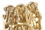 DKD Home Decor Figura de Monos en Resina Dorado
