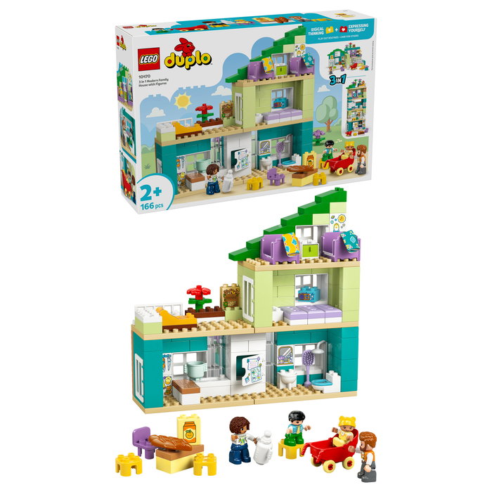 LEGO DUPLO Casa Familiar Moderna 3 en 1 con Figuras