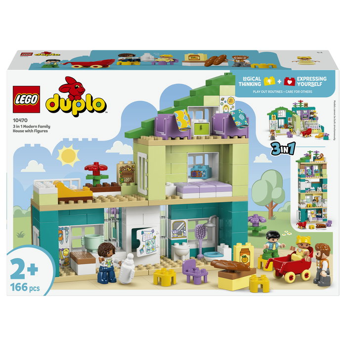 LEGO DUPLO Casa Familiar Moderna 3 en 1 con Figuras