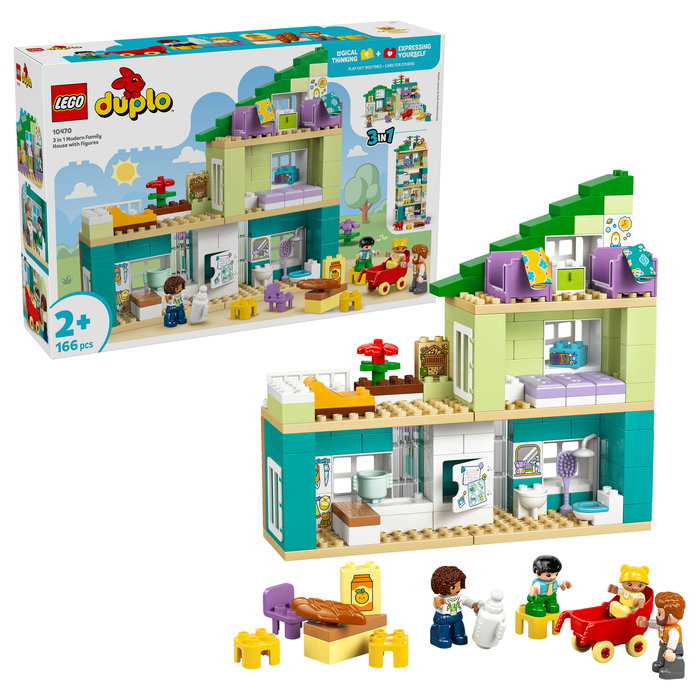 LEGO DUPLO Casa Familiar Moderna 3 en 1 con Figuras 10470 LEGO DUPLO Casa Familiar Moderna 3 en 1 con Figuras 10470