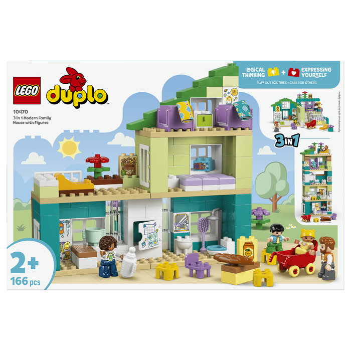 LEGO DUPLO Casa Familiar Moderna 3 en 1 con Figuras