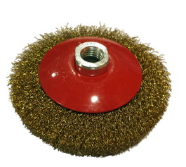 LAMS Cepillo Cónico 125 mm - M14 Brico Alambre Ondulado Lateral