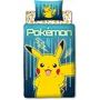 Pokemon Funda Nórdica 140 x 200 cm Pikachu + Funda Almohada 63 x 63 cm + Cojín 30 x 30 cm + Antifaz para Dormir