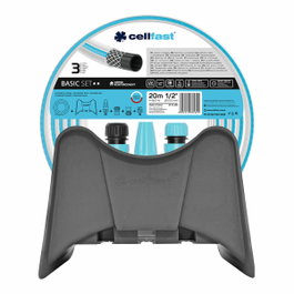 Cellfast Kit manguera de jardín basic set 20 m con colgador mural
