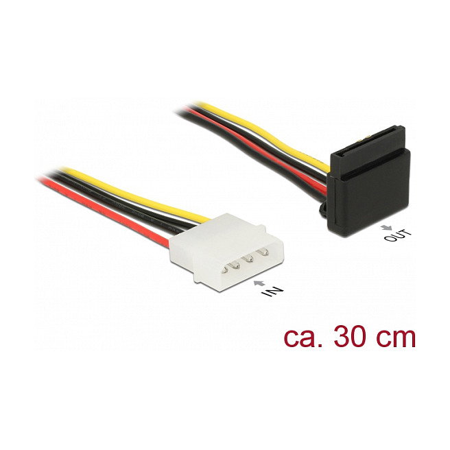 DeLOCK 85513 Cable de alimentación Molex 4 pines a SATA 15 pines 0,3 m DeLOCK 85513 Cable de alimentación Molex 4 pines a SATA 15 pines 0,3 m