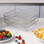 Inde Rejilla para Freidora de Aire Apilable, Cuadrada, 20 cm - Ideal para Cocinar y Horneado (12 Unidades)