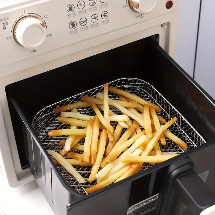 Inde Rejilla para Freidora de Aire Apilable, Cuadrada, 20 cm - Ideal para Cocinar y Horneado (12 Unidades) Inde Rejilla para Freidora de Aire Apilable, Cuadrada, 20 cm - Ideal para Cocinar y Horneado (12 Unidades)