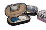 DKD Home Decor Estuche de Lentes de Contacto PU Metal Surtido de 3 Colores