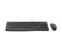 Logitech Desktop MK120 Teclado y Ratón USB, Distribución UK y QWERTY Inglés, Combo para PC y Portátil Windows/Linux, Negro