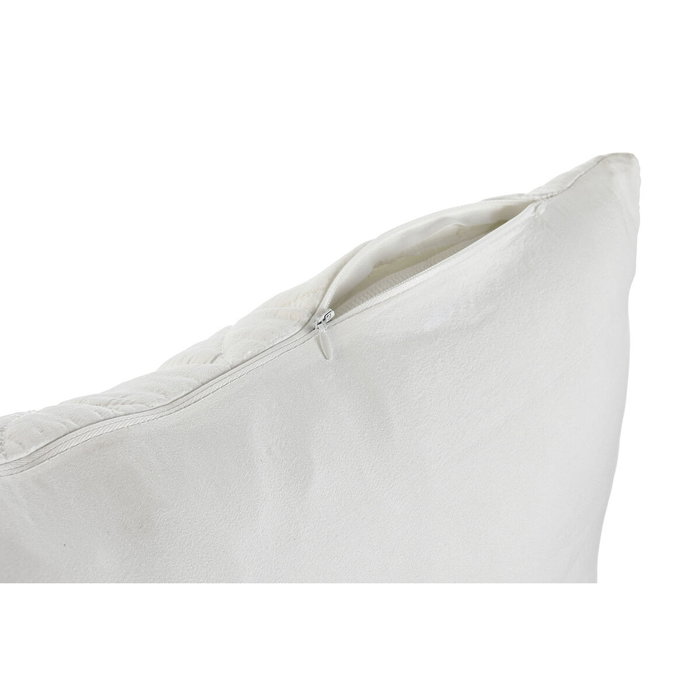 DKD Home Decor Cojín Cottage Blanco 60 x 60 cm DKD Home Decor Cojín Cottage Blanco 60 x 60 cm