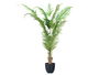 Ibergarden Planta Artificial Areca 120 cm con Maceta 16x16x14.5 cm Verde Plástico (Set de 4)