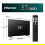 Hisense 75E77NQ | Televisor 75" (190,5 cm) 4K Ultra HD QLED Smart TV, 144 Hz, HDR10+, Dolby Atmos, VIDAA, Wi-Fi, Bluetooth, Negro