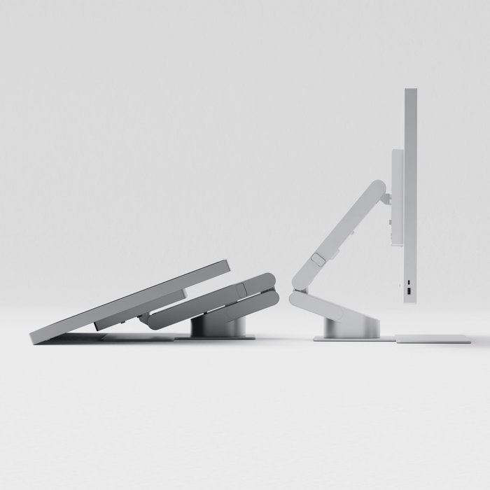 Alogic ASPEKT Fold Stand para Monitor de 32 pulgadas, Plata