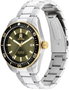Tommy Hilfiger 1792155 con esfera verde y correa de acero gris