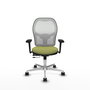 PIQUERAS Y CRESPO Silla de oficina Jorquera Verde oliva/Blanco con mecanismo Sincro/Traslack