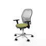 PIQUERAS Y CRESPO Silla de oficina Jorquera Verde oliva/Blanco con mecanismo Sincro/Traslack