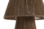 DKD Home Decor Lámpara Sobremesa Marrón Fibra Metal 28 x 46 x 28 cm