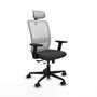PIQUERAS Y CRESPO Silla de oficina Haches Sincro/Traslack Gris y Blanco