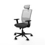 PIQUERAS Y CRESPO Silla de oficina Haches Sincro/Traslack Gris y Blanco