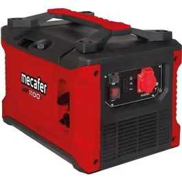 Mecafer Grupo Electrógeno Gasolina Inverter 1100W Max 1000W Continuo Motor 2HP Depósito 4L 5H Autonomía