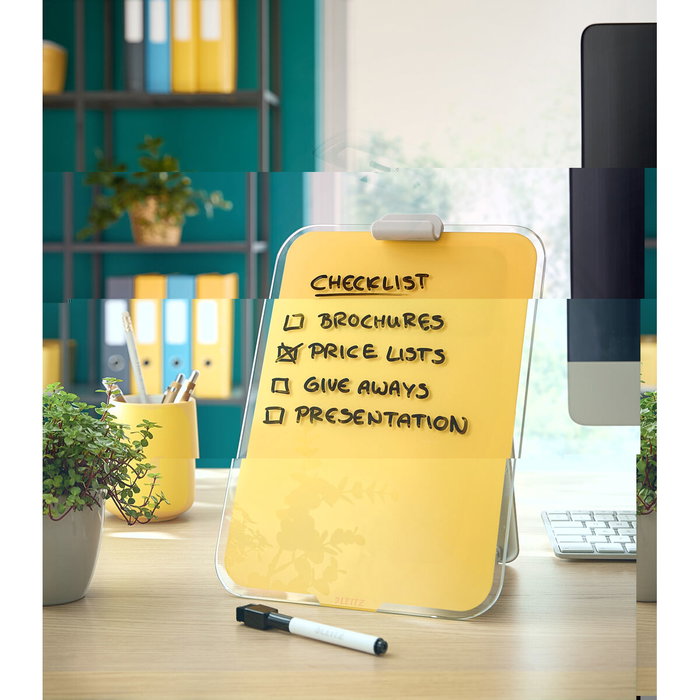 LEITZ Atril Sobremesa Cosy Cristal Amarillo