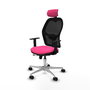 PIQUERAS Y CRESPO Silla de oficina Jorquera Rosa y Negro con mecanismo Sincro/Traslack
