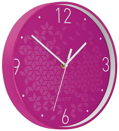 Reloj Pared Leitz Wow Analogico 29 Cm Ø Fucsia