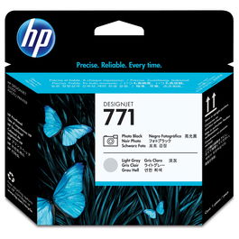 HP 771 Original Tinte Druckkopf (Druckerkopf) - Negro y Gris Claro - Cartucho de Tinta Estándar - 1er-Pack
