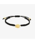 Radiant Pulsera Cordon solida Gold DOTS Negra