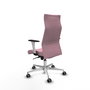 PIQUERAS Y CRESPO Sillón Albacete con mecanismo Sincro, Tela Rosa, Base Aluminio