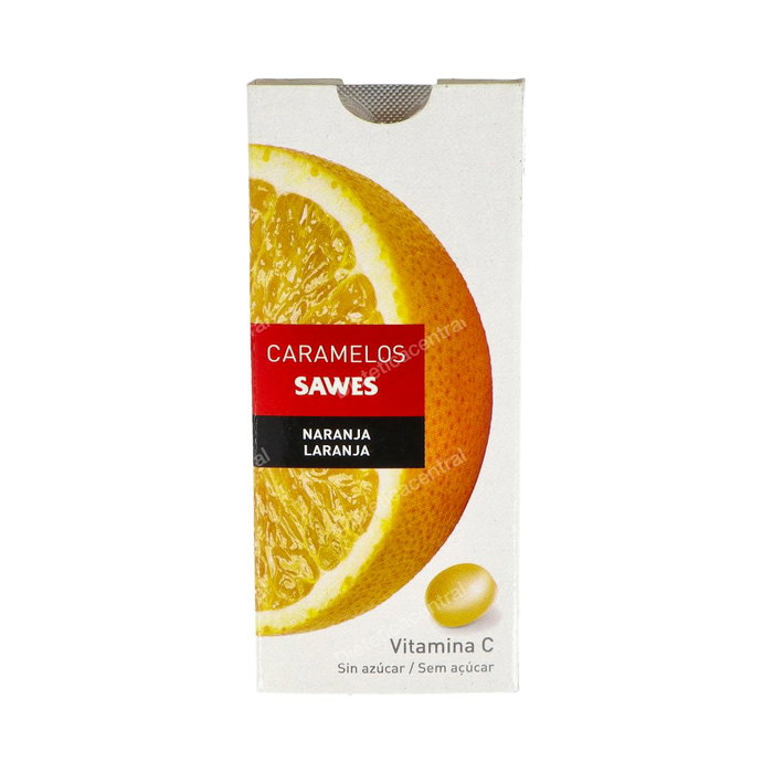 SAWES Caramelos Balsámicos Sin Azúcar Sabor Naranja con Vitamina C 22Gr SAWES Caramelos Balsámicos Sin Azúcar Sabor Naranja con Vitamina C 22Gr