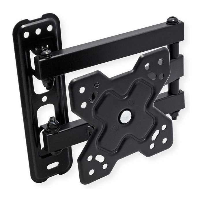 VALUE 17.99.1232 Soporte TV de Pared, Giratorio e Inclinable, Negro, para Pantallas de 33-81.3 cm (13-32 Zoll), hasta 20 kg, VESA 75x75-100x100 mm