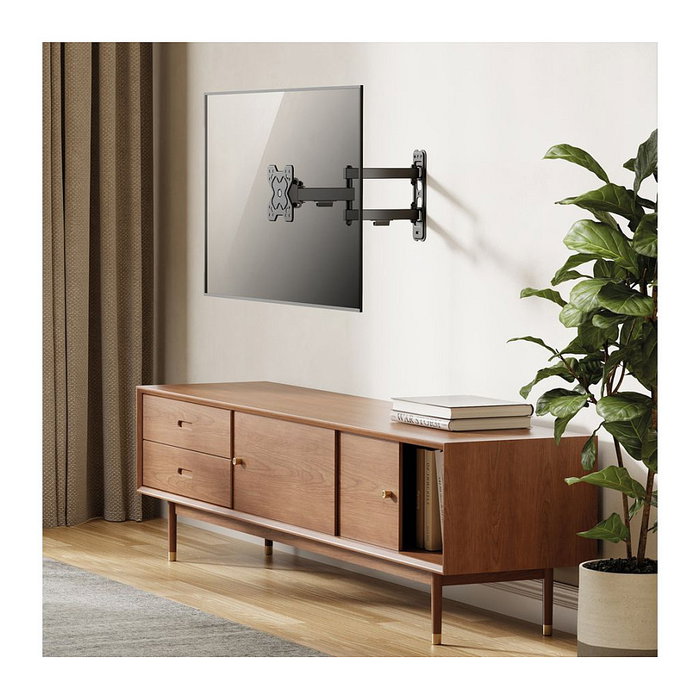 VALUE 17.99.1232 Soporte TV de Pared, Giratorio e Inclinable, Negro, para Pantallas de 33-81.3 cm (13-32 Zoll), hasta 20 kg, VESA 75x75-100x100 mm