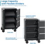Ewent EW1701 Carro de Carga para 36 Dispositivos hasta 15,6 pulgadas, Negro, Gris