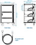 Ewent EW1701 Carro de Carga para 36 Dispositivos hasta 15,6 pulgadas, Negro, Gris