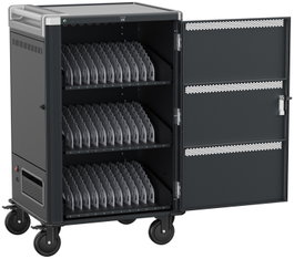 Ewent EW1701 Carro de Carga para 36 Dispositivos hasta 15.6 pulgadas, Negro, Gris