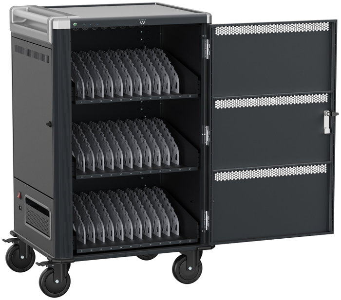 Ewent EW1701 Carro de Carga para 36 Dispositivos hasta 15,6 pulgadas, Negro, Gris Ewent EW1701 Carro de Carga para 36 Dispositivos hasta 15,6 pulgadas, Negro, Gris