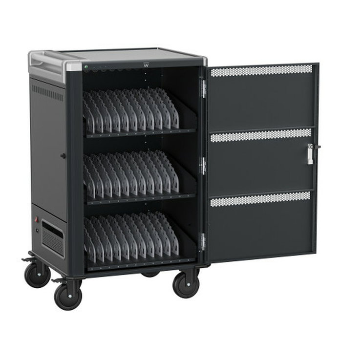 Ewent EW1701 Carro de Carga para 36 Dispositivos hasta 15,6 pulgadas, Negro, Gris Ewent EW1701 Carro de Carga para 36 Dispositivos hasta 15,6 pulgadas, Negro, Gris