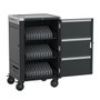 Ewent EW1701 Carro de Carga para 36 Dispositivos hasta 15,6 pulgadas, Negro, Gris