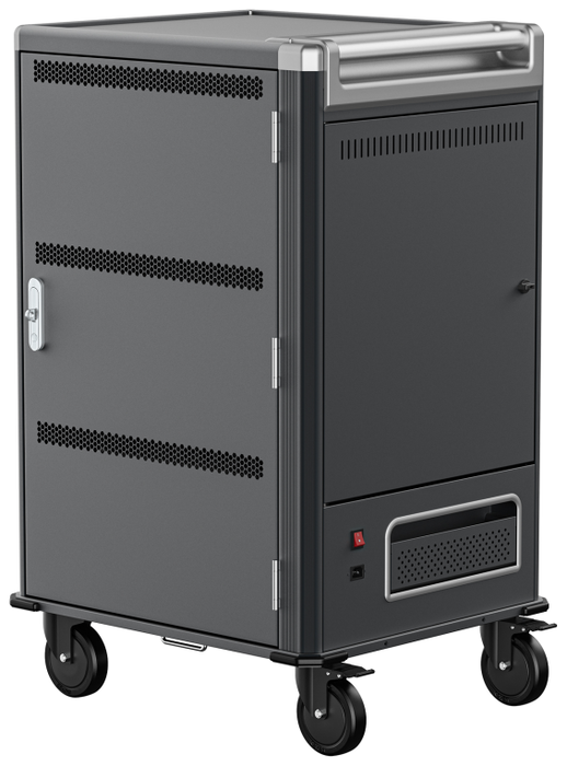 Ewent EW1701 Carro de Carga para 36 Dispositivos hasta 15.6 pulgadas, Negro, Gris