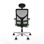 PIQUERAS Y CRESPO Silla de oficina Motilla con mecanismo Sincro/Traslack Verde y Gris