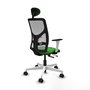 PIQUERAS Y CRESPO Silla de oficina Motilla con mecanismo Sincro/Traslack Verde y Gris