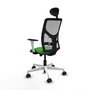 PIQUERAS Y CRESPO Silla de oficina Motilla con mecanismo Sincro/Traslack Verde y Gris