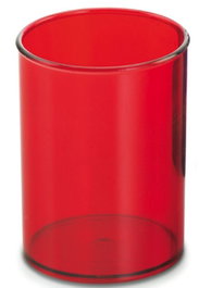 FAIBO Cubilete Plástico Transparente Rojo