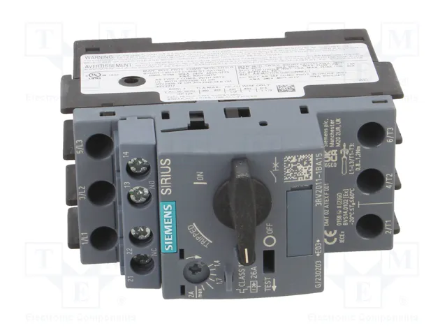 SIEMENS 3RV2011-1BA15 Interruptor motorizado 0,75kW 26A S00