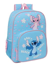 Mochila Escolar Lilo & Stitch Happy Azul cielo 33 x 42 x 14 cm