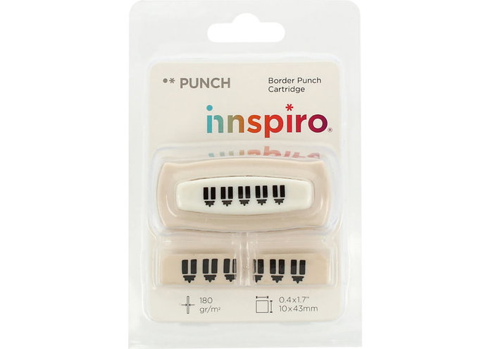 Innspiro Cartucho para Troqueladora de Bordes Intercambiables Regalos 10x43mm